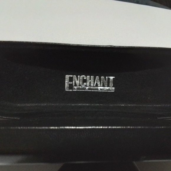 Enchant Eyeglasses Empty Case Black Vintage Cas6 - Picture 1 of 2